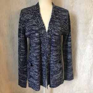 JASON MAXWELL Blue Heathered Long Sleeve Cardigan